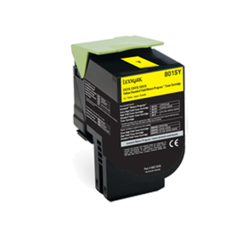 Premium Quality Yellow Toner Cartridge compatible with the Lexmark 80C1SY0 80C1SY0