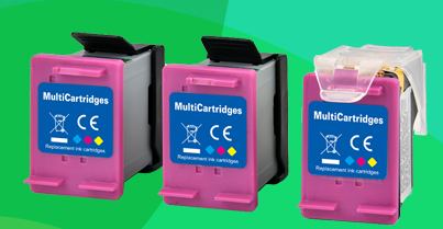 Ninestar Eco-Saver inkjet for N9J91AN (HP 64XL color). equal to 3 HP 64xl Color Cartridges
