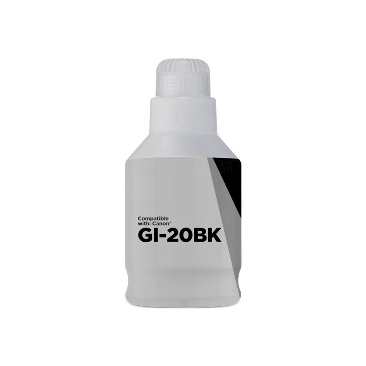 Premium Quality Black Pigment Ink Bottle compatible with Canon 3383C001 (GI-20Bk)