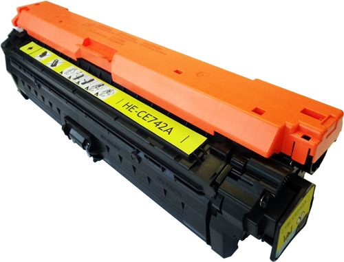 Premium Quality Yellow Laser Toner Cartridge compatible with the HP CE742A