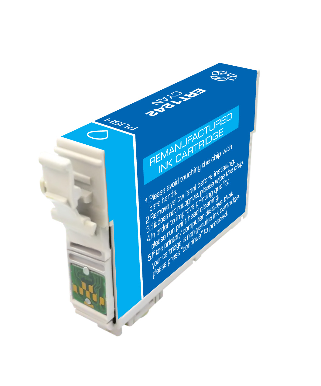 Premium Quality Cyan Inkjet Cartridge compatible with the Epson T124220