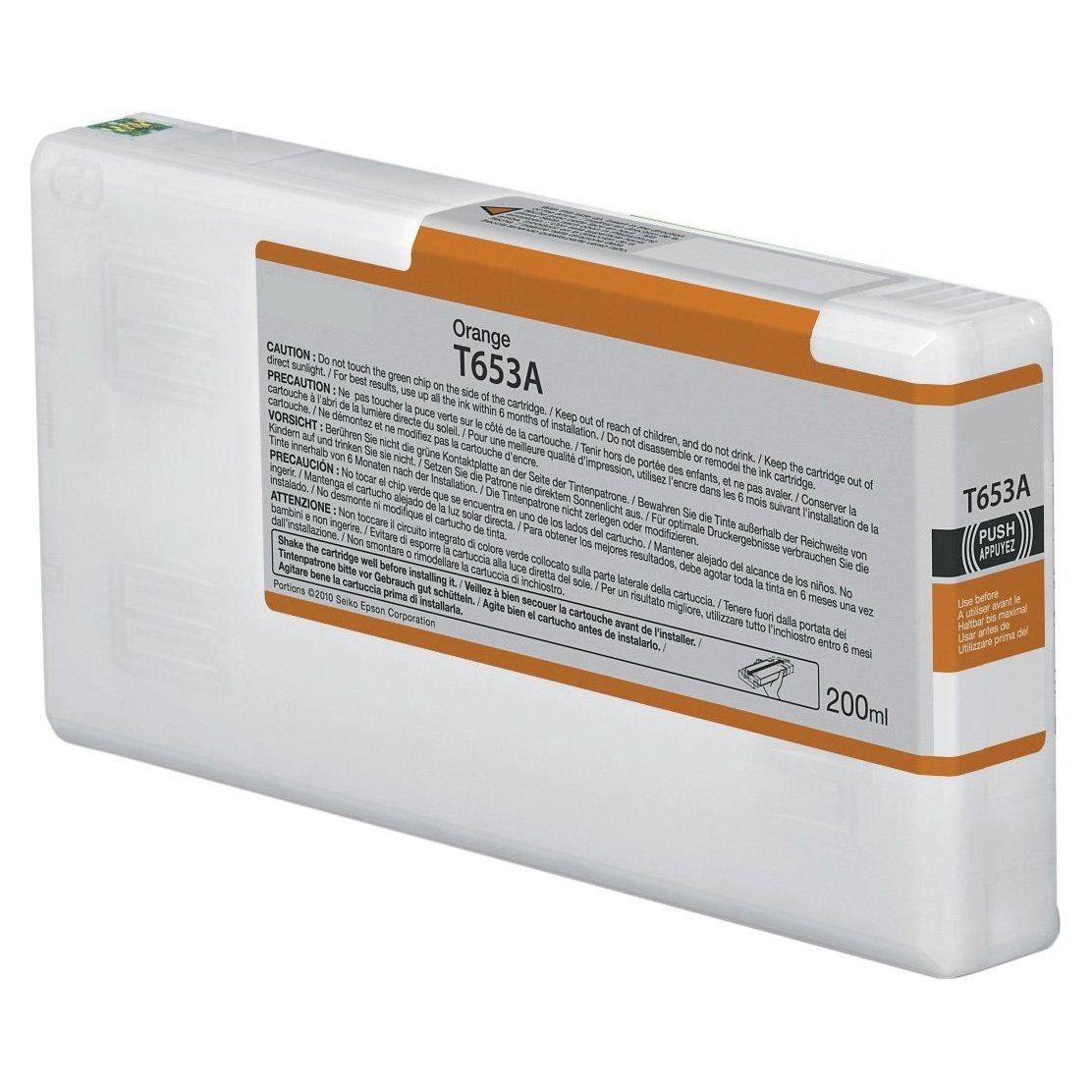 Premium Quality Orange UltraChrome HDR Ink Cartridge compatible with the Epson T653A00
