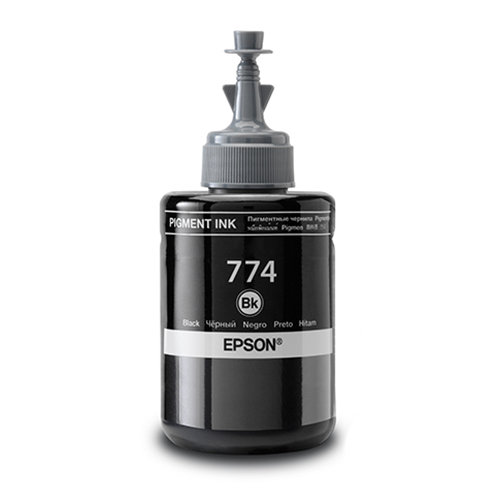 Premium Quality Pigment Black Ecotank Ink Bottle compatible with Epson T774120 (Epson 774)
