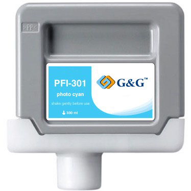 Premium Quality Photo Cyan Inkjet Cartridge compatible with the Canon PFi301PC