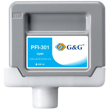Premium Quality Cyan Inkjet Cartridge compatible with the Canon PFi301C