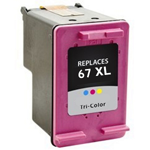 Premium 3YM58AN (HP 67XL) Remanufactured High Yield HP Color Inkjet Cartridge