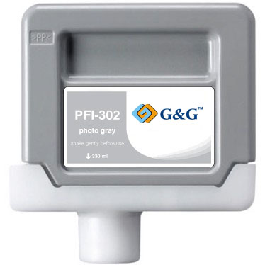 Premium Quality Photo Gray Inkjet Cartridge compatible with the Canon PFi302PGY