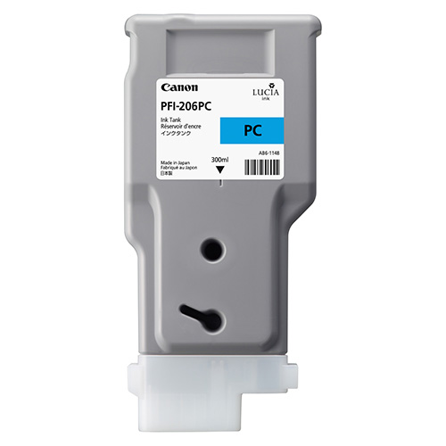 Premium Quality Photo Cyan Ink Cartridge compatible with the Canon (PFI-206PC) 5307B001