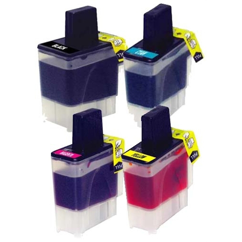 Premium Quality BK, C, M, Y Inkjet Cartridges compatible with Brother LC-41BK (LC-41M)