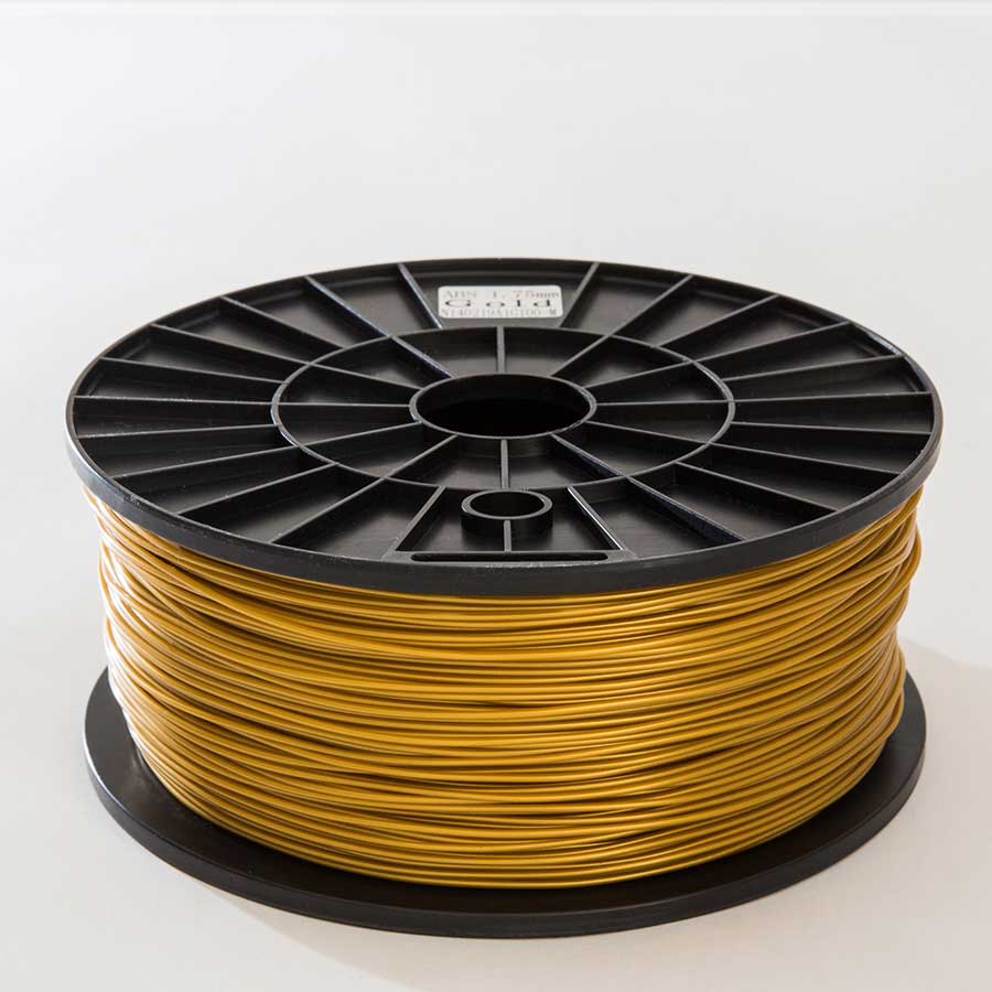Premium Quality Gold ABS 3D Filament compatible with Universal PF-ABS-GLD