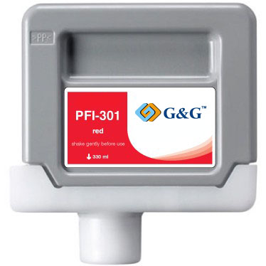 Premium Quality Red Inkjet Cartridge compatible with the Canon PFi301Red
