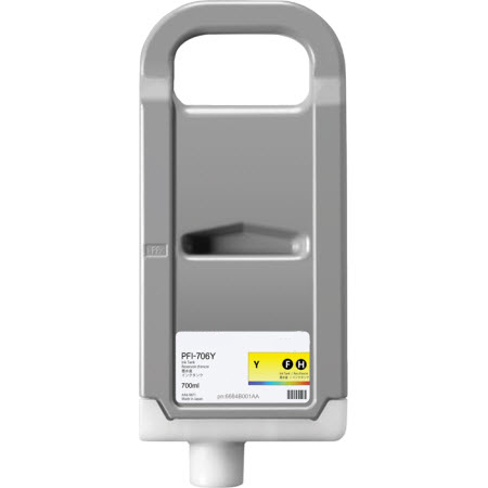 Premium Quality High Capacity Yellow Ink Cartridge compatible with the Canon (6684B001AA) PFI706Y