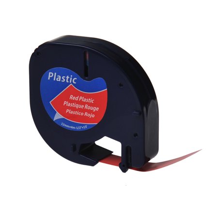 Premium Quality Black on Red P-Touch Label Tape compatible with DYMO 91333