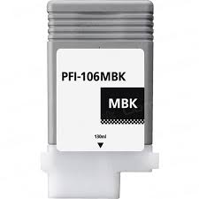 Premium Quality Matte Black Inkjet Cartridge compatible with the imagePROGRAF iPF6300 (PFI-106MBk) 6620B001AA