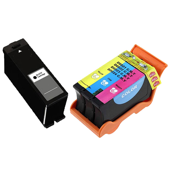 Premium Quality Black, Color High Capacity Inkjet Cartridges compatible with Dell T109N (T110N)