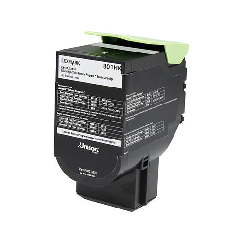 Premium Quality High Capacity Black Toner Cartridge compatible with the Lexmark 80C1HK0