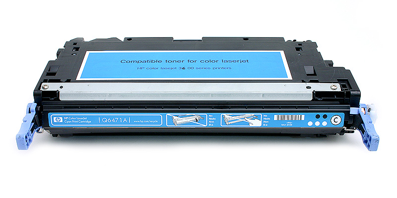 Premium Quality Cyan Toner Cartridge compatible with the HP (CRG-117C. HP 501A) Q6471A. 2577B001AA