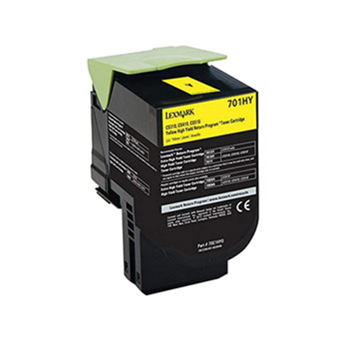 Premium Quality Yellow Toner Cartridge compatible with Lexmark 70C1HY0 (Lexmark 701HY)