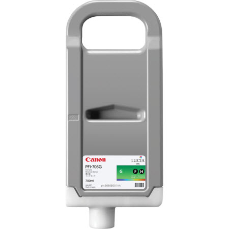 Premium Quality High Capacity Green Ink Cartridge compatible with the Canon (6688B001AA) PFI706Green