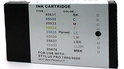 Premium Quality Light Cyan Pigment Inkjet Cartridge compatible with the Epson T563500