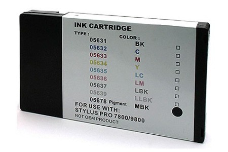 Premium Quality Matte Black Pigment Inkjet Cartridge compatible with the Epson T567800