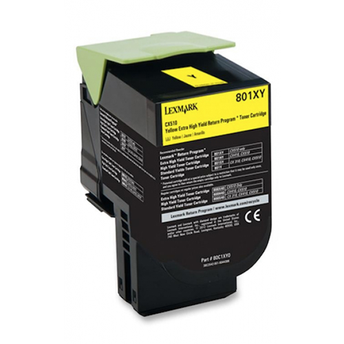 Premium Quality Yellow Toner Cartridge compatible with Lexmark 80C1XY0