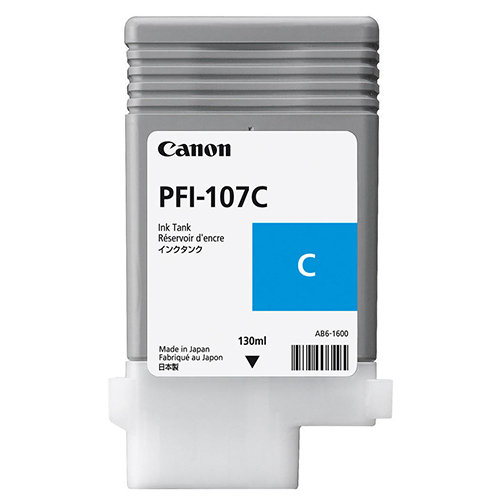 Premium Quality Cyan Ink Cartridge compatible with the Canon (PFI-107C) 6706B001