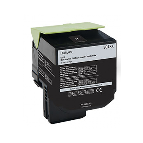 Premium Quality Black Toner Cartridge compatible with Lexmark 80C1XK0