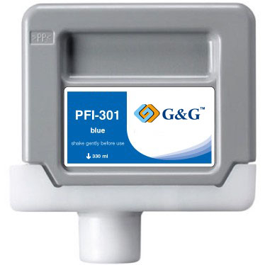 Premium Quality Blue Inkjet Cartridge compatible with the Canon PFi301BL