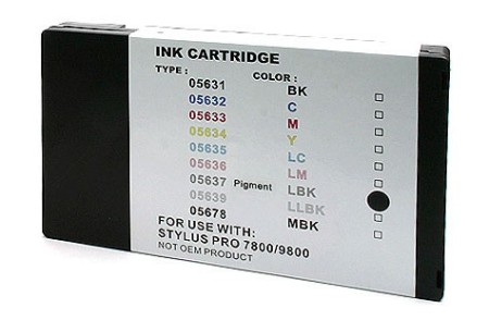 Premium Quality Light Black Pigment Inkjet Cartridge compatible with the Epson T563700