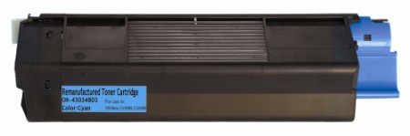 Premium Quality Cyan Laser/Fax Toner compatible with the Okidata (Type C6) 43034803