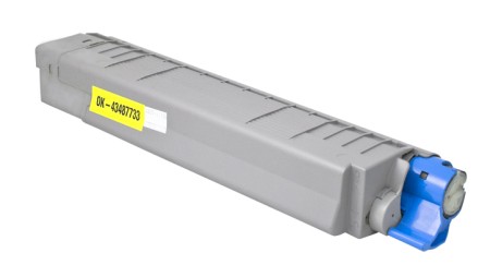 Premium Quality Yellow Toner Cartridge compatible with the Okidata 43487733