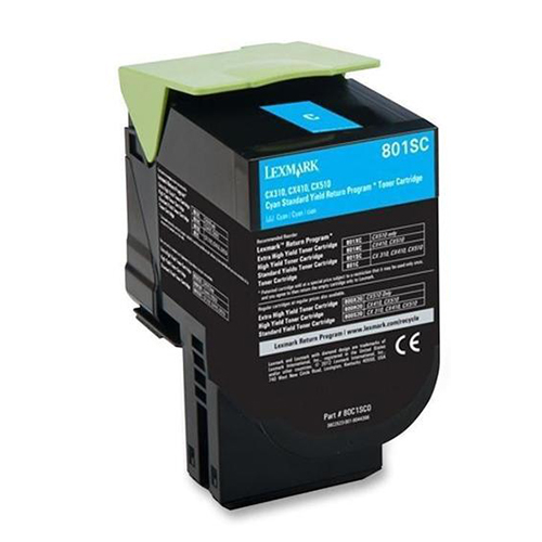 Premium Quality Cyan Toner Cartridge compatible with Lexmark 80C1SC0